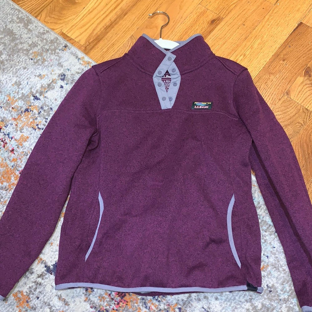 Purple LL Bean pullover sweatshirt
